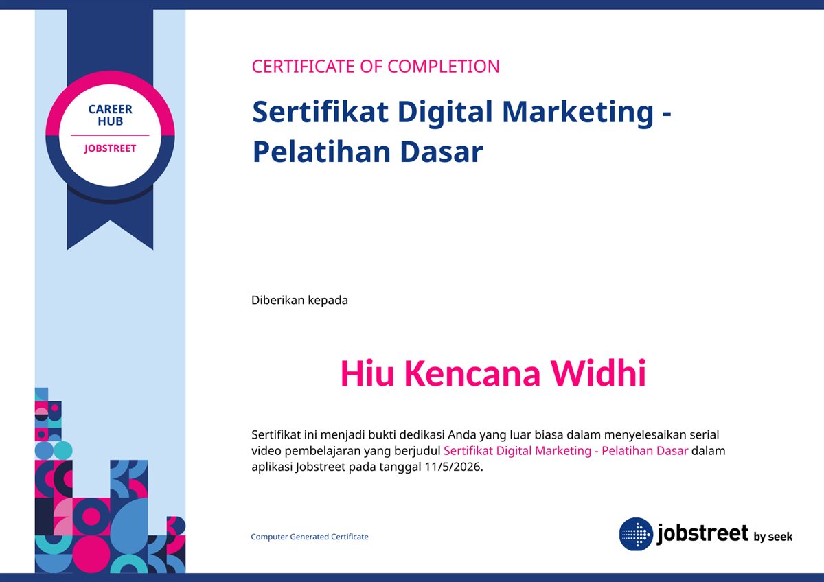 Digital Marketing Pelatihan Dasar