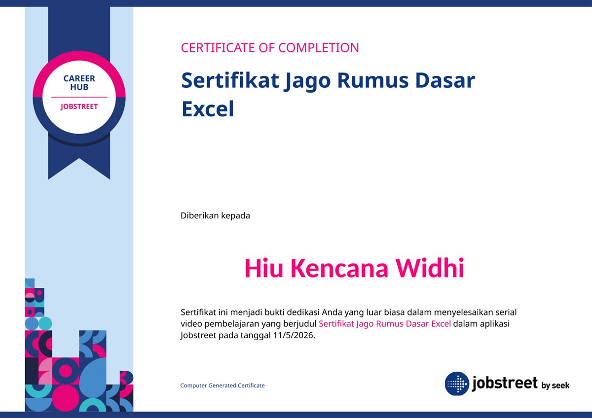 Jago Rumus Dasar Excel