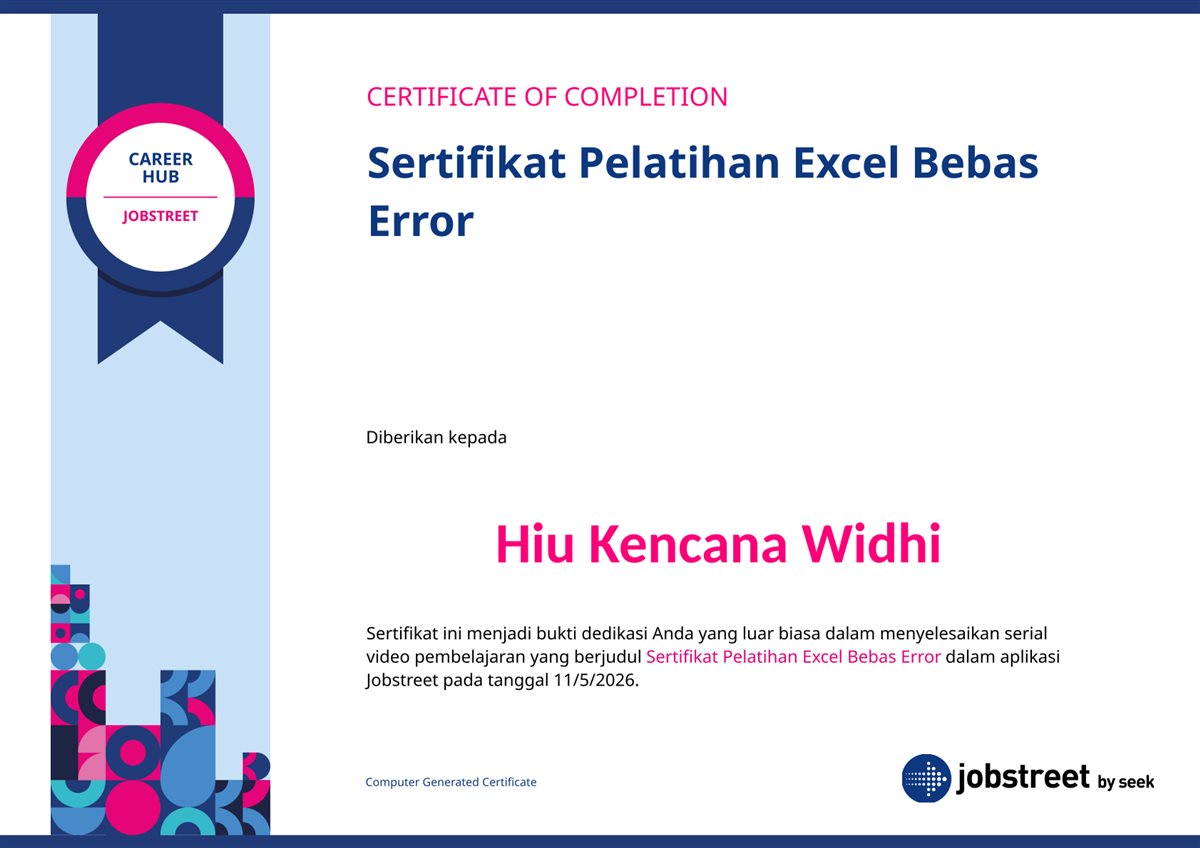 Excel Bebas Error