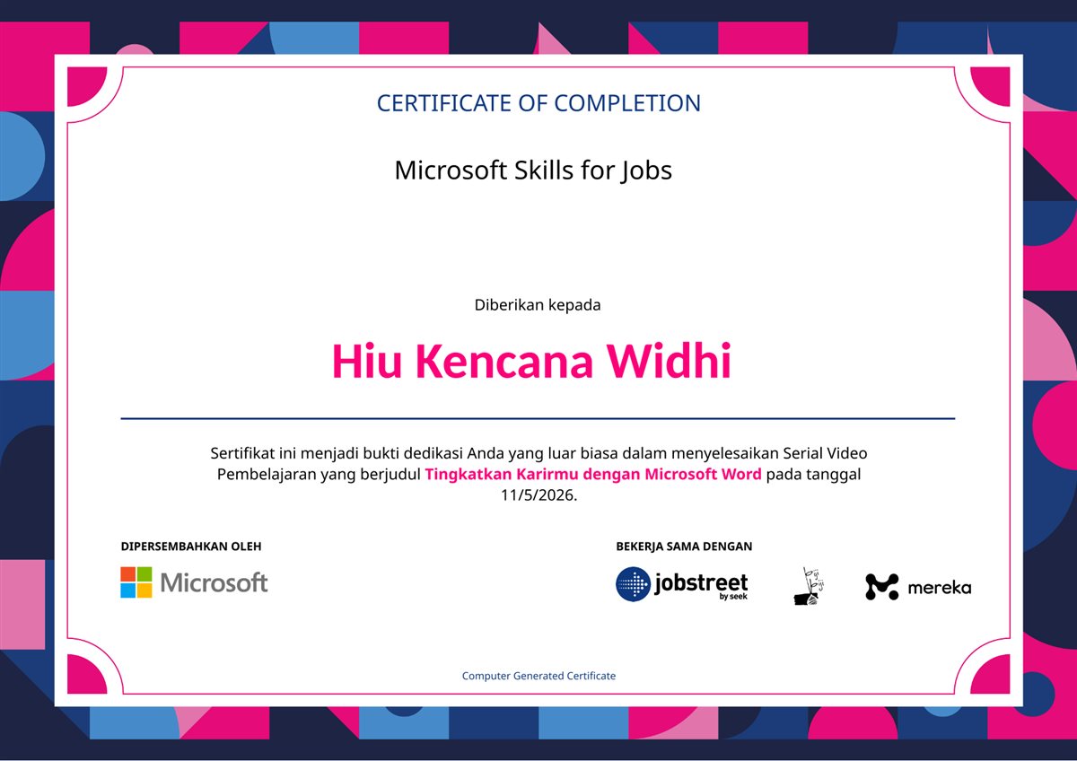 Tingkatkan Karirmu dengan Word
